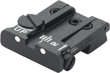 Browning Hi-Power adjustable rear sight | white dots - Ubitzu