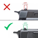 Browning Hi-Power [Sport Vigilante Mark III Practical HP40] verstelbare keep | witte lijnen - Ubitzu