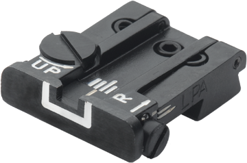 Browning Hi-Power [Sport Vigilante Mark III Practical HP40] verstelbare keep | witte lijnen - Ubitzu