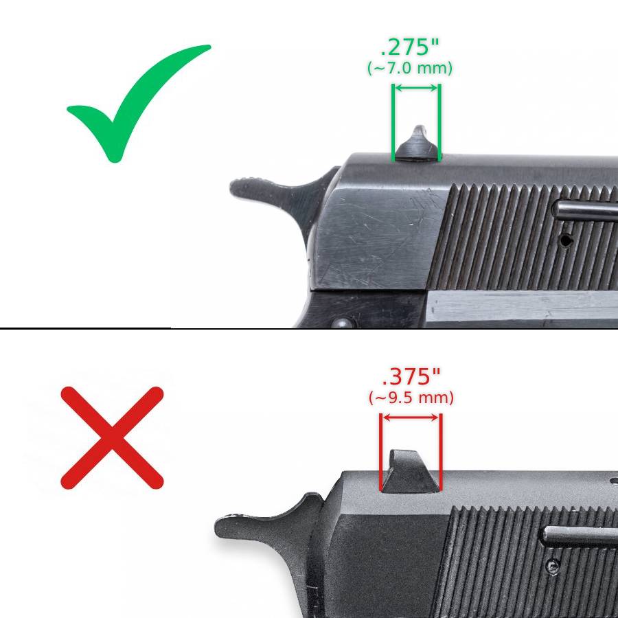Browning Hi-Power Vigilante verstelbare keep | blank - Ubitzu