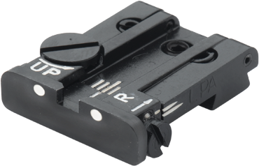 Browning Hi-Power Vigilante hausse réglable | points blancs - Ubitzu