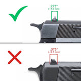 Browning Hi-Power Vigilante verstelbare keep | witte lijnen - Ubitzu