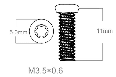 Jeu de vis 3pcs | M3.5x0.6 [T10] - Ubitzu