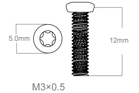 Jeu de vis 3pcs | M3x0.5 [T10] - Ubitzu