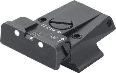 Smith & Wesson [Cal. 9 Cal. 40 3rd Gen & 1911E Cal. 45] adjustable rear sight | white dots - Ubitzu